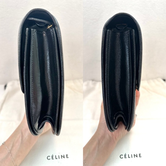 Auth CELINE Classic Smooth Calfskin Medium Box Bag w/ Strap - Picture 8 of 16